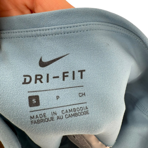 Nike Yoga Luxe Leggings Size S Blue Scalloped Eyelet 7/8 Length High Rise Yogi - Picture 7 of 9